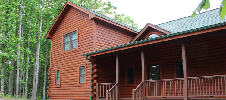 Log Home Staining in Botetourt County, Virginia