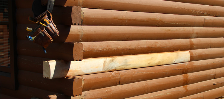 Log Home Damage Repair  Botetourt County, Virginia